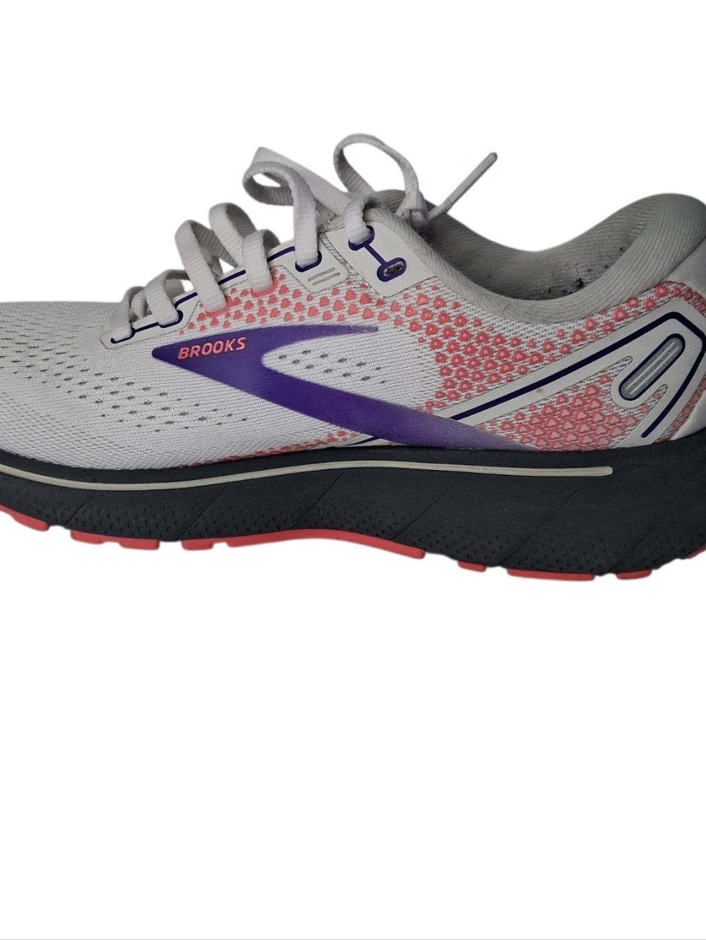 Brooks Ghost 14 Running Shoes Women's Size 8.5 White/Purple/Coral - Picture 10 of 10